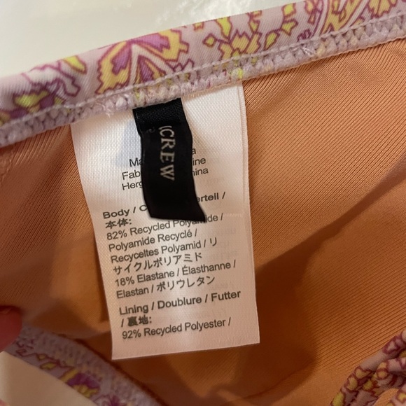 J Crew Eco Gathered Bikini Top in Beach Paisley - Picture 5 of 6